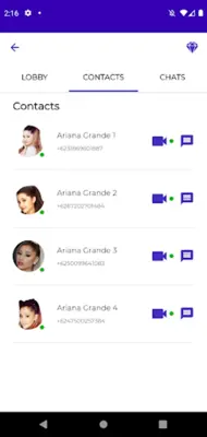 Ariana Grande Fake Video Call android App screenshot 0